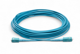 TAA Compliant Fiber Patch Cable | 0.2dB SC/UPC to SC/UPC Multimode OM4 Simplex  | Corning ClearCurve OM4 50 µm Laser-Optimized Fiber |  Aqua OFNR Jacket, Aqua  Connectors