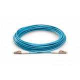 電信級 0.2dB  LC/UPC to LC/UPC 多模 OM4 單工光纖跳線 | 康寧纖芯 |  水綠色 LSZH 低煙無鹵外被, 米色接頭
