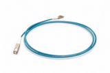 TAA合規 | 電信級 0.2dB  LC/UPC to SC/UPC 多模 OM4 單工光纖跳線 | 康寧纖芯 |  水綠色 OFNR 外被, 米色接頭