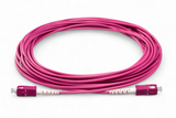 TAA Compliant Fiber Patch Cable | 0.2dB SC/UPC to SC/UPC Multimode OM4 Simplex  | Corning ClearCurve OM4 50 µm Laser-Optimized Fiber |  Magenta OFNR Jacket, Magenta  Connectors