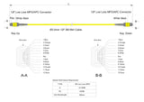 12-Fiber Low Loss Non-Pinned MPO/APC to Non-Pinned MPO/APC Jumper | Corning® SMF-28® Ultra Singlemode Optical Fiber | OS1/OS2 Compatible | Type A, Yellow MPO Connectors, Yellow Cable Jacket | LSZH Jacket