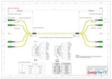 【博光通訊】 48 芯 Elite 母頭 MTP® 轉母頭 MTP® 主幹跳線 | 康寧® SMF-28® Ultra 單模光纖 | OS1/OS2 兼容 | 極性B，綠色 MTP® 接頭，黃色外被 | LSZH 低煙無鹵外被