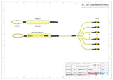 144-Fiber Elite Non-Pinned MTP® to Non-Pinned MTP® Trunk Cable | Corning® SMF-28® Ultra Singlemode Optical Fiber | OS1/OS2 Compatible | Type B, Yellow MTP® Connectors, Yellow Cable Jacket | OFNR Jacket