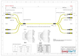 【博光通訊】 48 芯 Elite 母頭 MTP® 轉母頭 MTP® 主幹跳線 | 康寧® SMF-28® Ultra 單模光纖 | OS1/OS2 兼容 | 極性B，黃色 MTP® 接頭，黃色外被 | LSZH 低煙無鹵外被