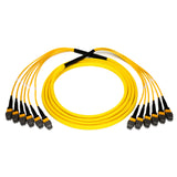 72-Fiber Elite Non-Pinned MTP® to MTP® Trunk Cable with Corning® SMF-28® Ultra Singlemode Fiber, Type B polarity, Yellow Jacket and Yellow Connectors on both ends