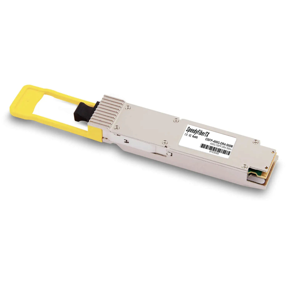 400GBASE-DR4 OSFP 帶散熱鰭片 PAM4 1310nm 500m DOM MPO-12/APC 單模光纖模組｜可分拆為 4×100G-DR