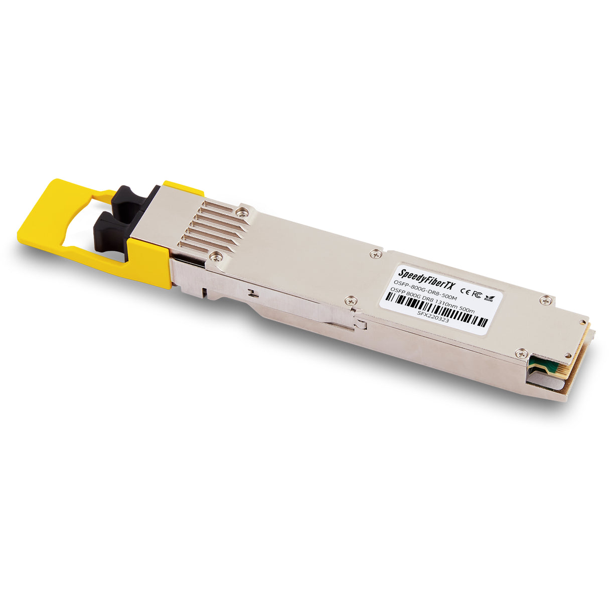 SpeedyFiberTX 800GBASE 2 x DR4/DR8 OSFP Finned Top PAM4 1310nm 500m DOM Dual MPO-12/APC SMF Ethernet Optical Transceiver Module