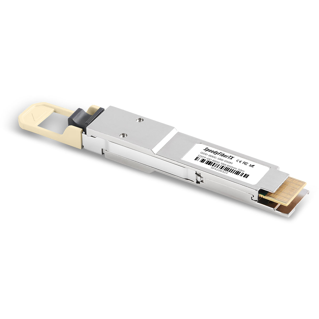 SpeedyFiberTX 800GBASE-SR8 QSFP-DD PAM4 850nm 50M DOM MTP/MPO-16/APC MMF Optical Transceiver Module