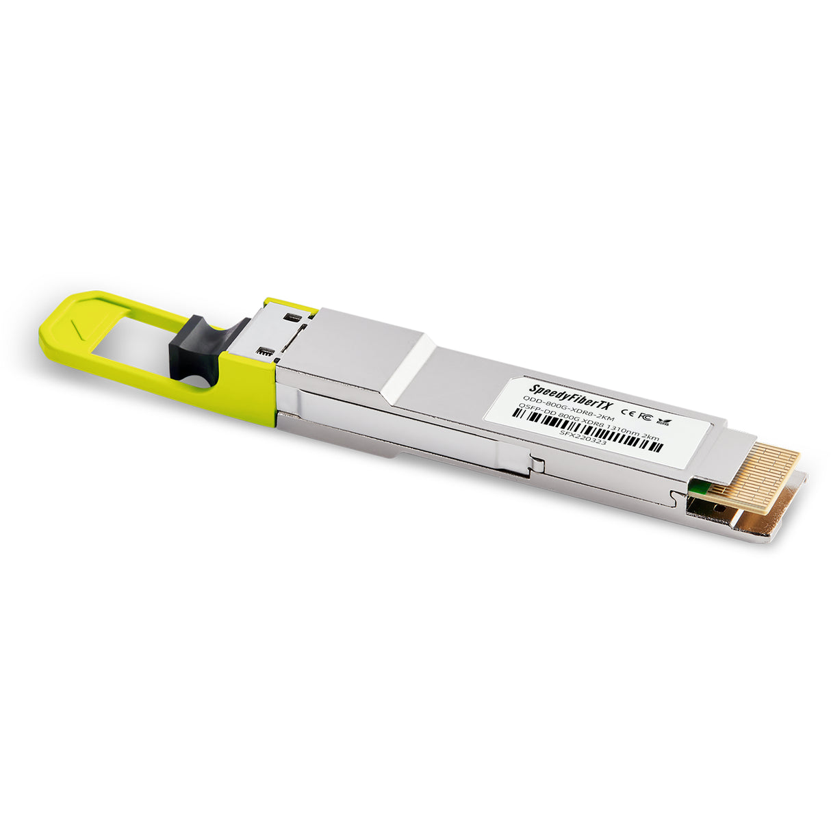 SpeedyFiberTX 800GBASE 2 x 400G-XDR4/XDR8 QSFP-DD PAM4 1310nm 2km DOM Dual MPO-12/APC SMF Optical Transceiver Module