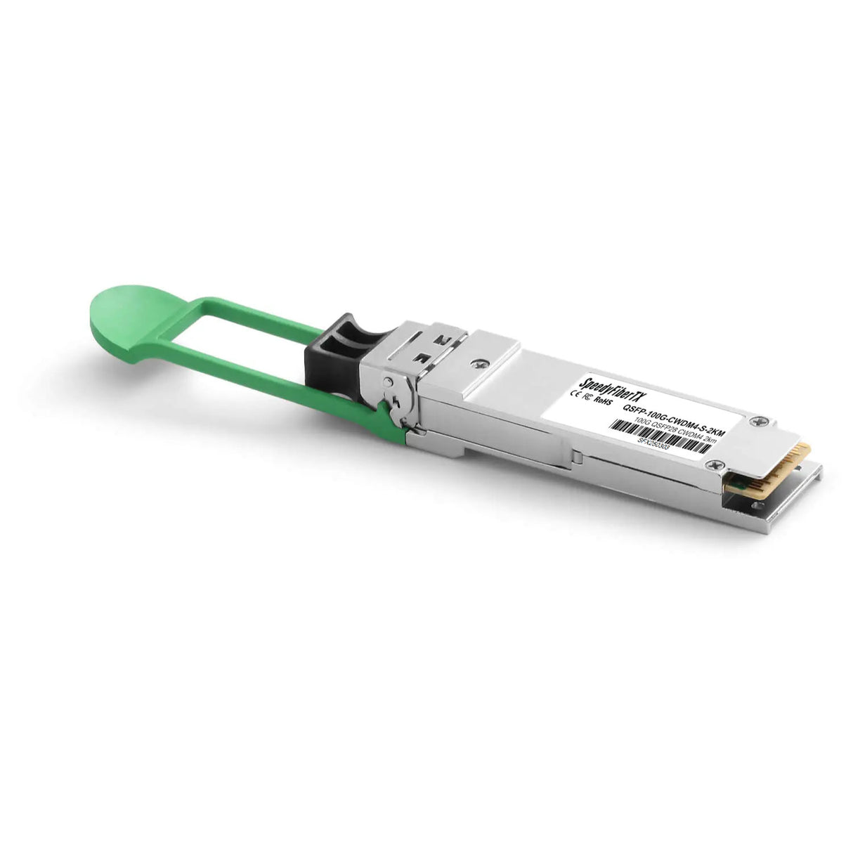 100GBASE-CWDM4 QSFP28 Optical Transceiver Module, 1271-1331nm 2km SMF, DOM Monitoring, LC-UPC Interface