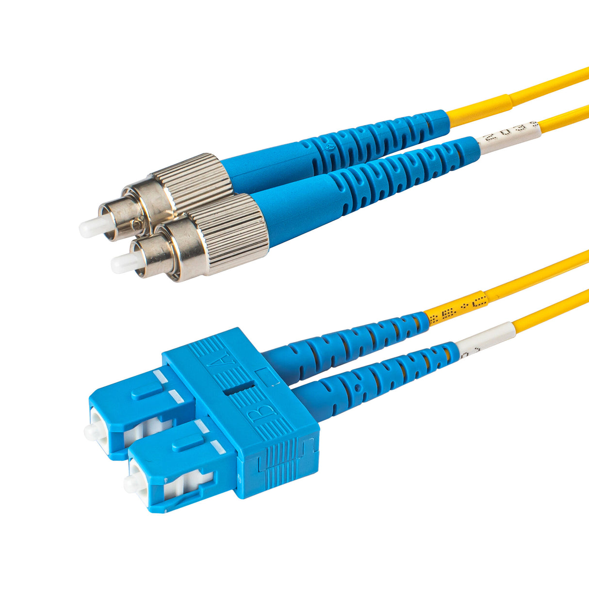 SpeedyFiberTX  SC/UPC to FC/UPC Single-Mode Duplex  Fiber Patch Cable | Corning SMF-28 Ultra Fiber | OS1/OS2 Compatible