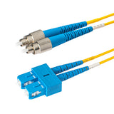 SpeedyFiberTX  SC/UPC to FC/UPC Single-Mode Duplex  Fiber Patch Cable | Corning SMF-28 Ultra Fiber | OS1/OS2 Compatible