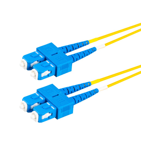SpeedyFiberTX  SC/UPC to SC/UPC Single-Mode Duplex  Fiber Patch Cable | Corning SMF-28 Ultra Fiber | OS1/OS2 Compatible