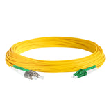 電信級 0.2dB 單模雙工 LC/APC to FC/APC 光纖跳線 | 康寧纖芯 | 綠白尾套 | OFNR 外被