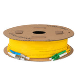 0.2dB LC/APC to FC/UPC Single-mode Duplex Fiber Patch Cable | Corning SMF-28 Ultra Fiber | Green, Blue and White Boots | OS1/OS2 Compatible | OFNR Jacket