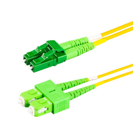 SpeedyFiberTX  LC/APC to SC/APC Single-Mode Duplex  Fiber Patch Cable | Corning SMF-28 Ultra Fiber | OS1/OS2 Compatible