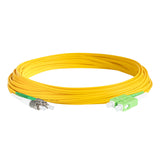 電信級 0.2dB 單模雙工 SC/APC to FC/APC 光纖跳線 | 康寧纖芯 | 綠白尾套 | OFNR 外被