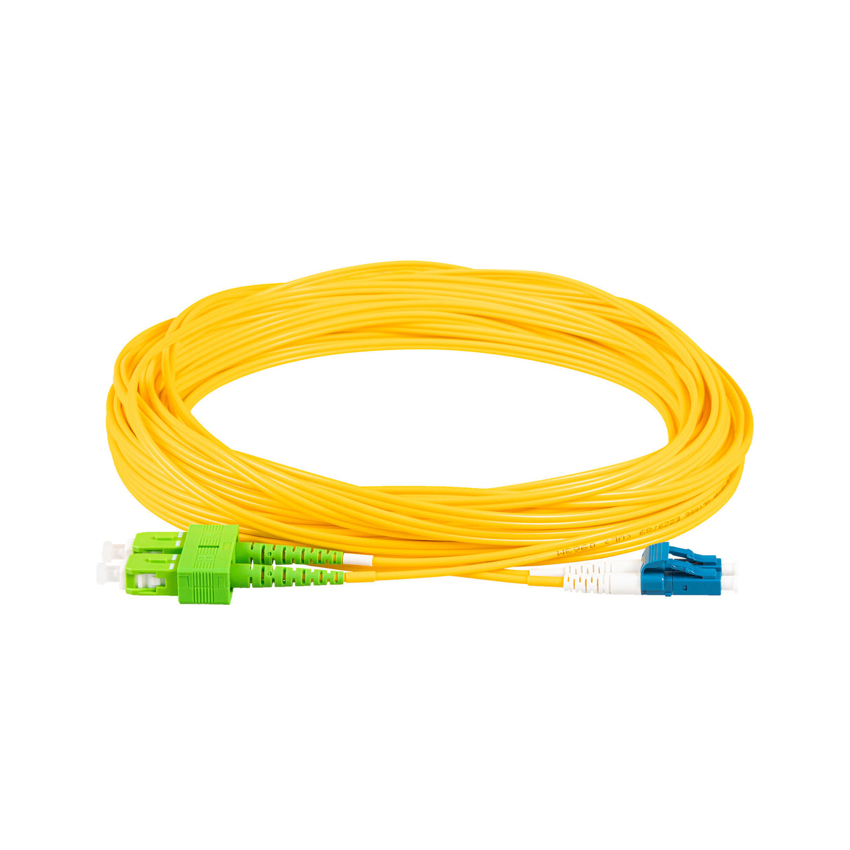 【博光通訊】電信級 0.2dB 單模雙工 SC/APC to LC/UPC 光纖跳線 | 康寧纖芯 | OFNP 外被