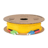 0.2dB SC/APC to LC/UPC Single-mode Duplex Fiber Patch Cable | Corning SMF-28 Ultra Fiber | Red and Black Boots | OS1/OS2 Compatible | OFNR Jacket