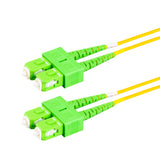 SpeedyFiberTX  SC/APC to SC/APC Single-Mode Duplex  Fiber Patch Cable | Corning SMF-28 Ultra Fiber | OS1/OS2 Compatible