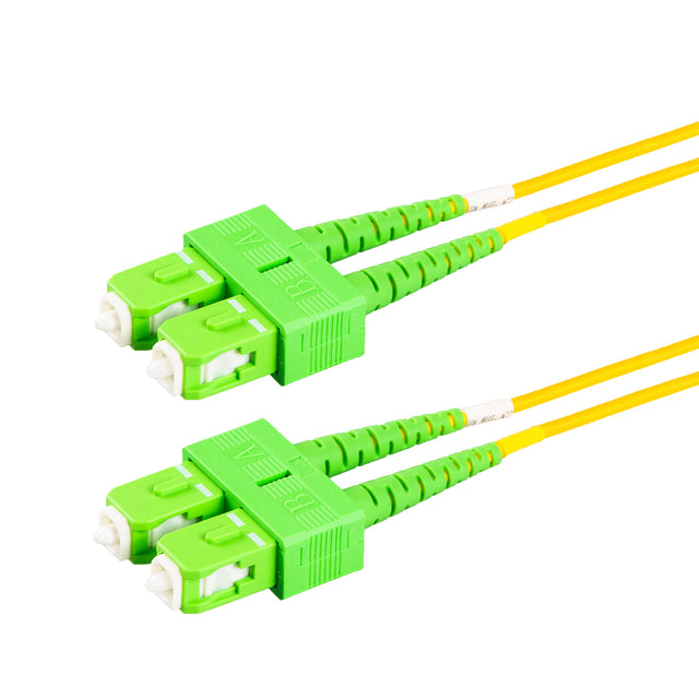 SpeedyFiberTX  SC/APC to SC/APC Single-Mode Duplex  Fiber Patch Cable | Corning SMF-28 Ultra Fiber | OS1/OS2 Compatible