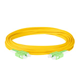電信級 0.2dB 單模雙工 SC/APC to SC/APC 光纖跳線 | 康寧纖芯 | 綠白尾套 | OFNR 外被