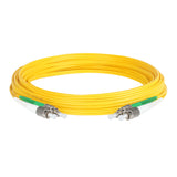 電信級 0.2dB 單模雙工 FC/APC to FC/APC 光纖跳線 | 康寧纖芯 | 綠白尾套 | OFNR 外被