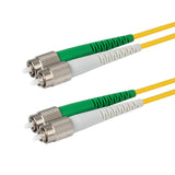 電信級 0.2dB 單模雙工 FC/APC to FC/APC 光纖跳線 | 康寧纖芯 | 綠白尾套 | OFNR 外被