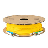 0.2dB FC/APC to ST/UPC Single-mode Duplex Fiber Patch Cable | Corning SMF-28 Ultra Fiber | Green, Blue and White Boots | OS1/OS2 Compatible | OFNR Jacket