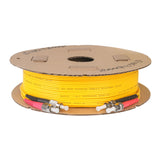 0.2dB ST/UPC to FC/UPC Single-mode Duplex Fiber Patch Cable | Corning SMF-28 Ultra Fiber | Red and Black Boots | OS1/OS2 Compatible | OFNR Jacket