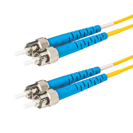 SpeedyFiberTX  ST/UPC to ST/UPC Single-Mode Duplex  Fiber Patch Cable | Corning SMF-28 Ultra Fiber | OS1/OS2 Compatible