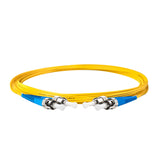 SpeedyFiberTX Low Loss 0.15dB ST/UPC to ST/UPC Single-Mode Duplex Fiber Patch Cable | Corning SMF-28 Ultra Fiber | OS1/OS2 Compatible | OFNR Jacket