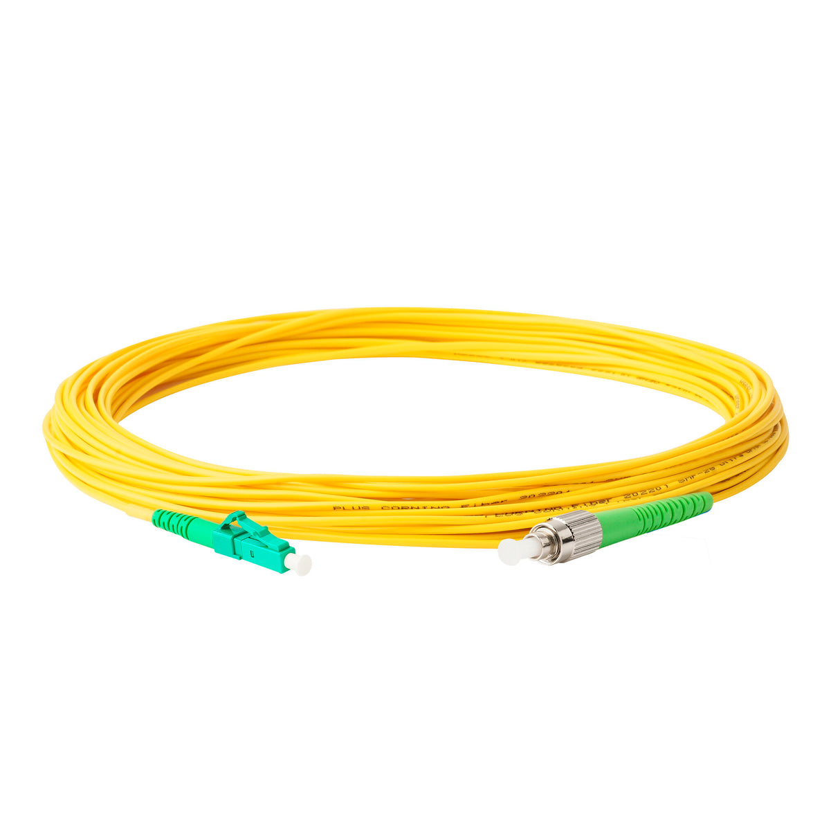 【博光通訊】電信級低插損 0.1dB 單模單工 LC/APC to FC/APC 光纖跳線 | 康寧纖芯 | OFNP 外被