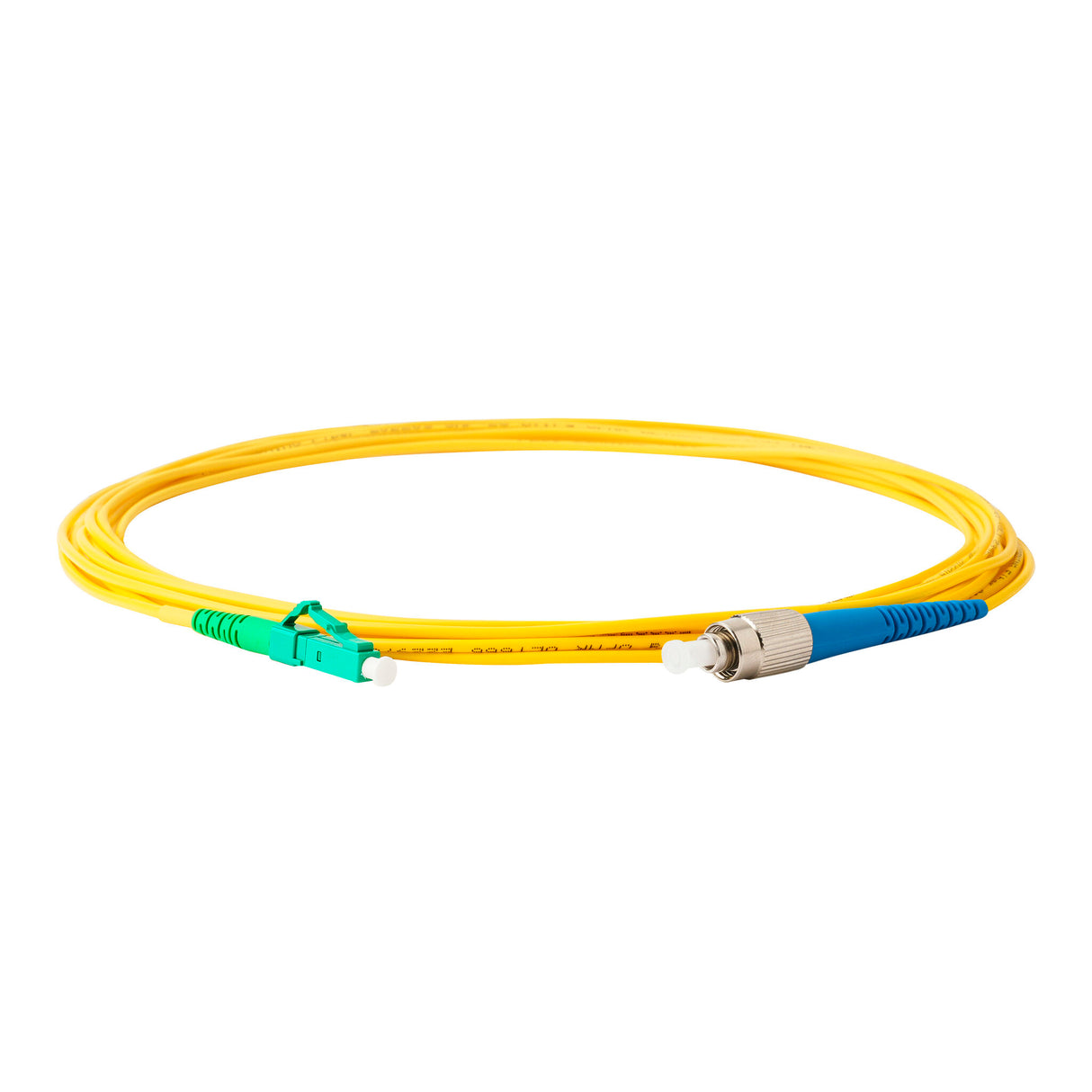 【博光通訊】電信級低插損 0.1dB 單模單工 LC/APC to FC/UPC 光纖跳線 | 康寧纖芯 | OFNP 外被