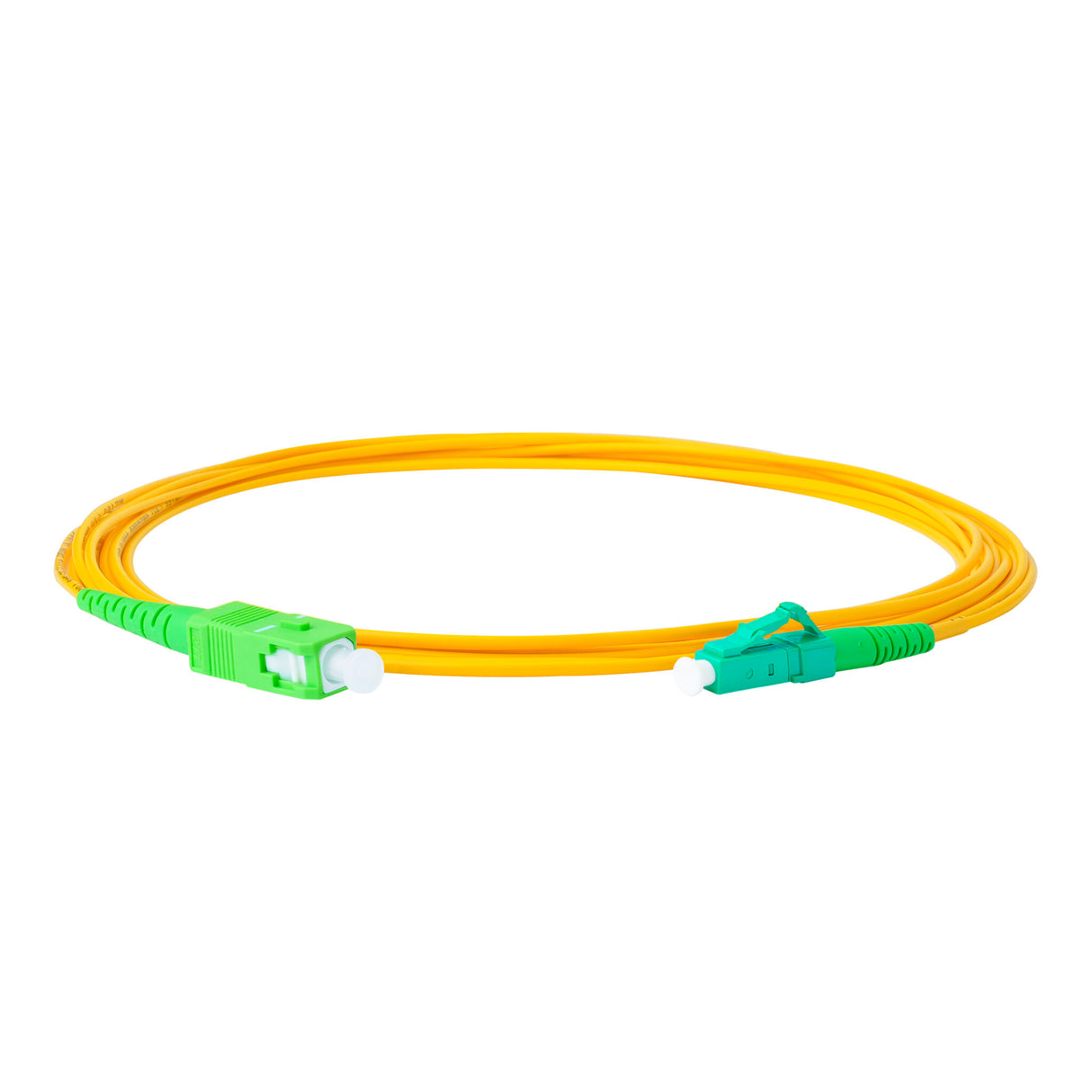 【博光通訊】電信級低插損 0.1dB 單模單工 LC/APC to SC/APC 光纖跳線 | 康寧纖芯 | OFNP 外被