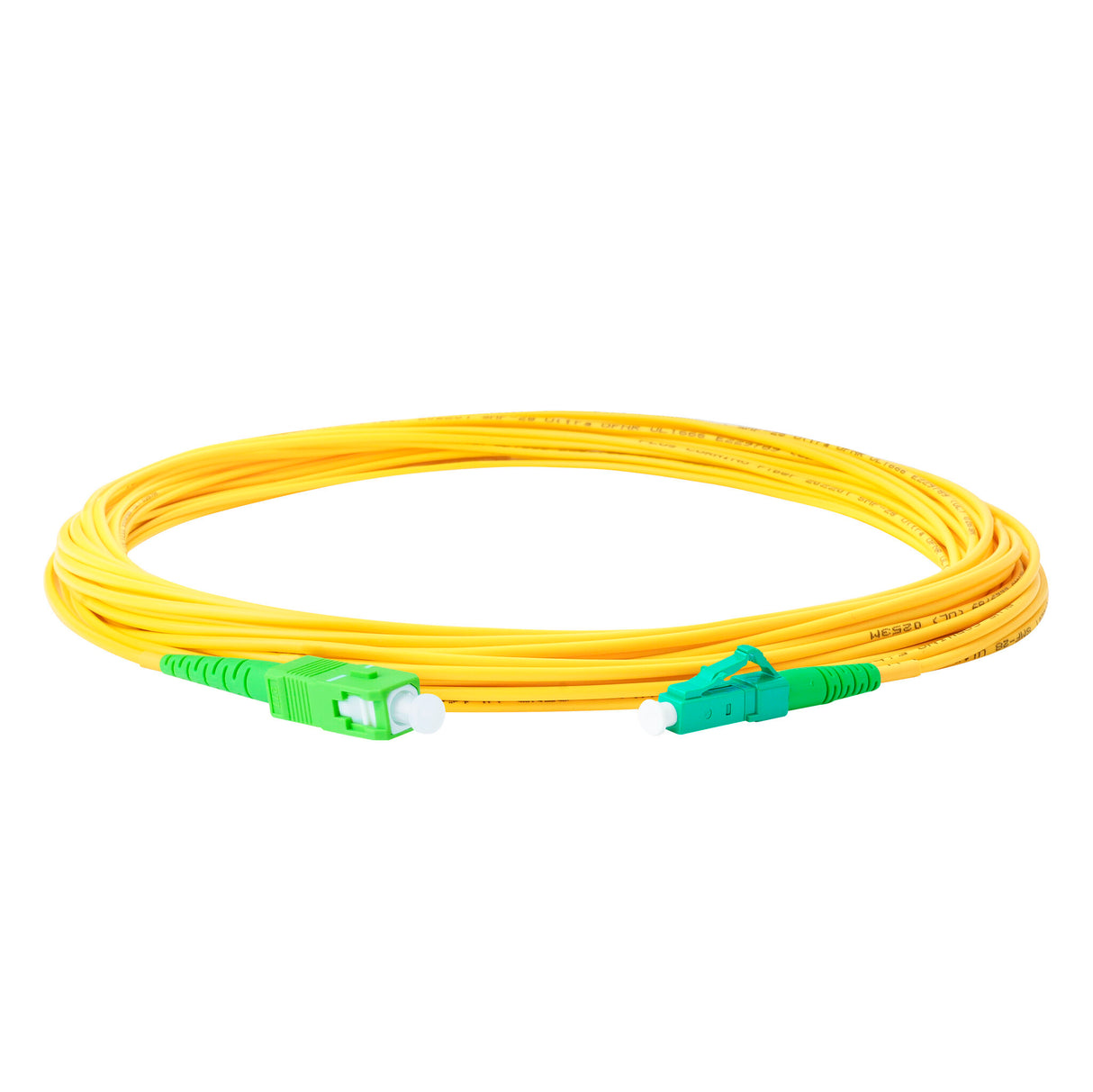 【博光通訊】電信級低插損 0.1dB 單模單工 LC/APC to SC/APC 光纖跳線 | 康寧纖芯 | OFNP 外被