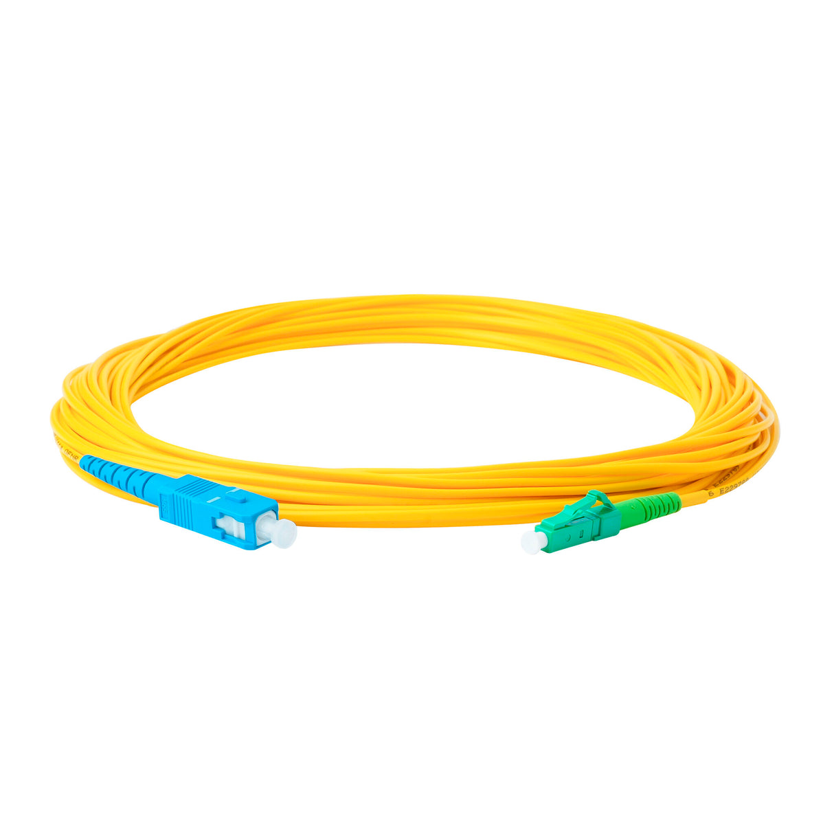 【博光通訊】電信級低插損 0.1dB 單模單工 LC/APC to SC/UPC 光纖跳線 | 康寧纖芯 | OFNP 外被