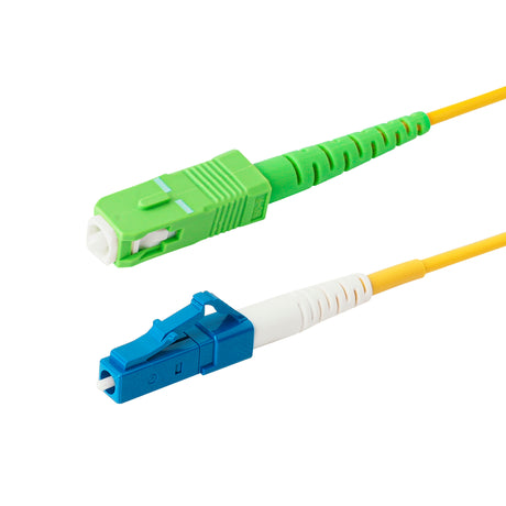 SpeedyFiberTX  SC/APC to LC/UPC Single-Mode Simplex  Fiber Patch Cable | Corning SMF-28 Ultra Fiber | OS1/OS2 Compatible