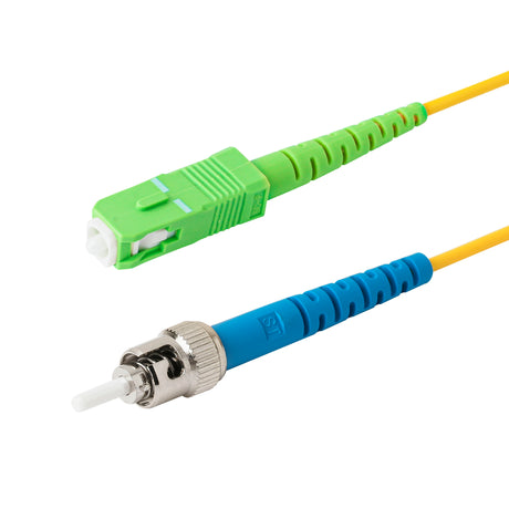 SpeedyFiberTX  SC/APC to ST/UPC Single-Mode Simplex  Fiber Patch Cable | Corning SMF-28 Ultra Fiber | OS1/OS2 Compatible