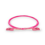 Push-Pull Tab Uniboot Low Loss 0.15dB OM4 LC/UPC to LC/UPC Fiber Patch Cable | Polarity Switchable | Corning OM4 Fiber | Magenta Connector | LSZH Jacket | Speedy Model A Push-Pull Tab Uniboot