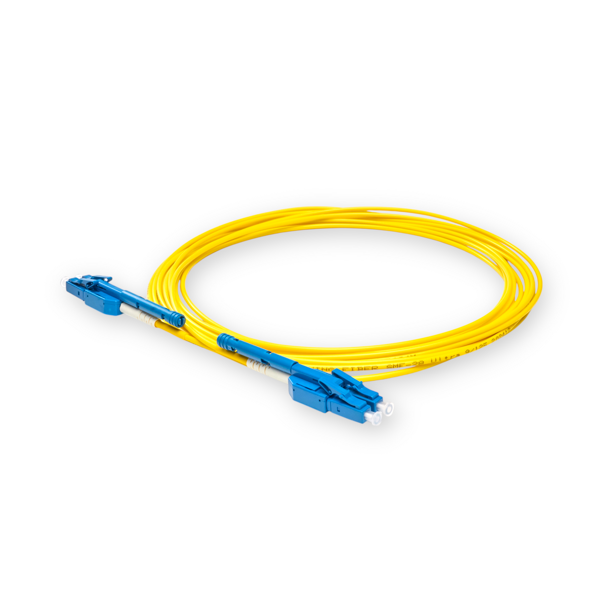 Push-Pull Tab Uniboot Low Loss 0.15dB Single-mode LC/UPC to LC/UPC Fiber Patch Cable | Polarity Switchable | Corning SMF-28 Ultra Fiber | OS1/OS2 Compatible | OFNR Jacket | Speedy Model A Push-Pull Tab Uniboot