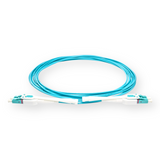 Push-Pull Tab Uniboot Ultra Low Loss 0.1dB OM3 LC/UPC to LC/UPC Fiber Patch Cable | Polarity Switchable | Corning OM3 Fiber | OFNP Jacket | Speedy Model E Push-Pull Tab Uniboot