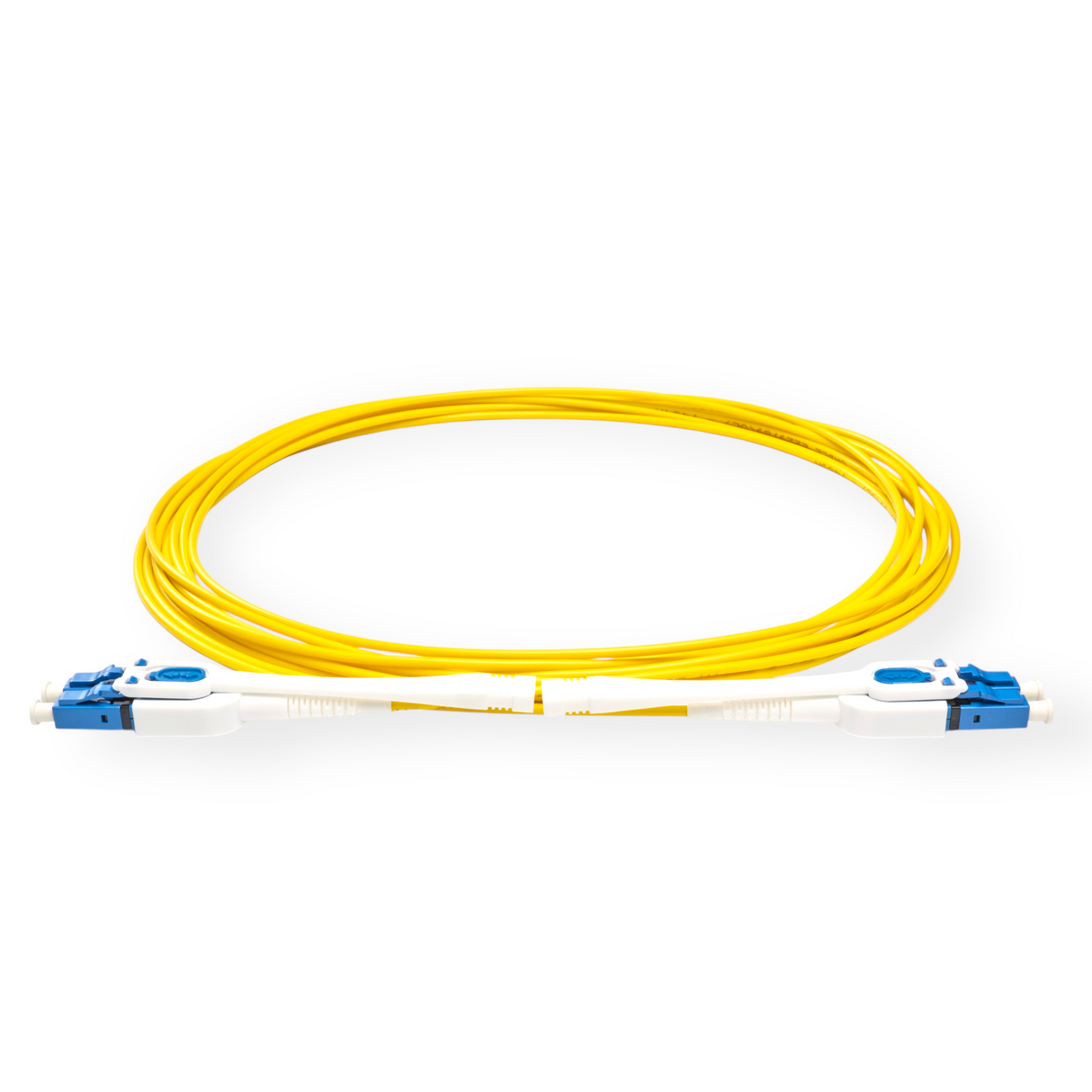 Push-Pull Tab Uniboot Low Loss 0.15dB Single-mode LC/UPC to LC/UPC Fiber Patch Cable | Polarity Switchable | Corning SMF-28 Ultra Fiber | OS1/OS2 Compatible | LSZH Jacket | Speedy Model E Push-Pull Tab Uniboot