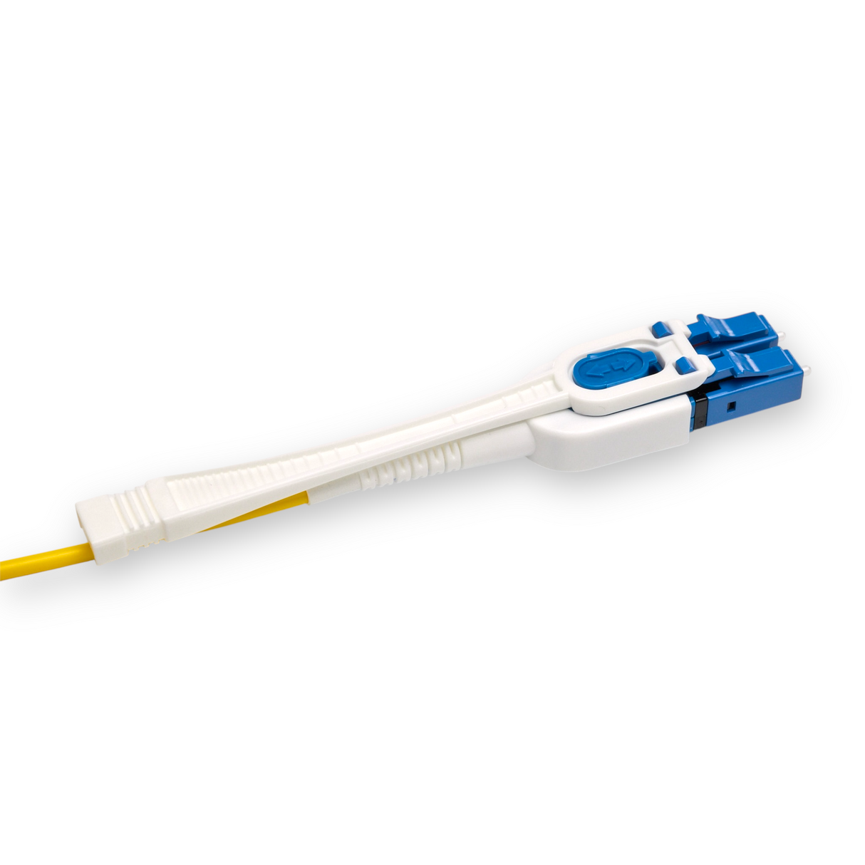 Push-Pull Tab Uniboot Low Loss 0.15dB Single-mode LC/UPC to LC/UPC Fiber Patch Cable | Polarity Switchable | Corning SMF-28 Ultra Fiber | OS1/OS2 Compatible | LSZH Jacket | Speedy Model E Push-Pull Tab Uniboot