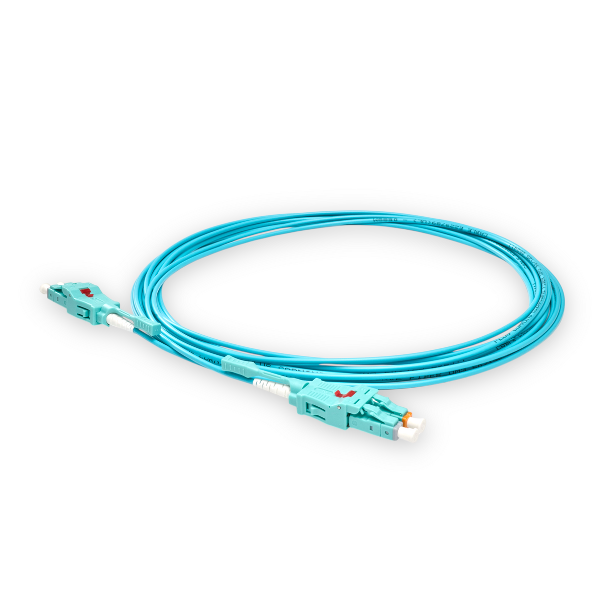 Push-Pull Tab Uniboot Ultra Low Loss 0.1dB OM3 LC/UPC to LC/UPC Fiber Patch Cable | Polarity Switchable | Corning OM3 Fiber | OFNR Jacket | Speedy Model O Push-Pull Tab Uniboot