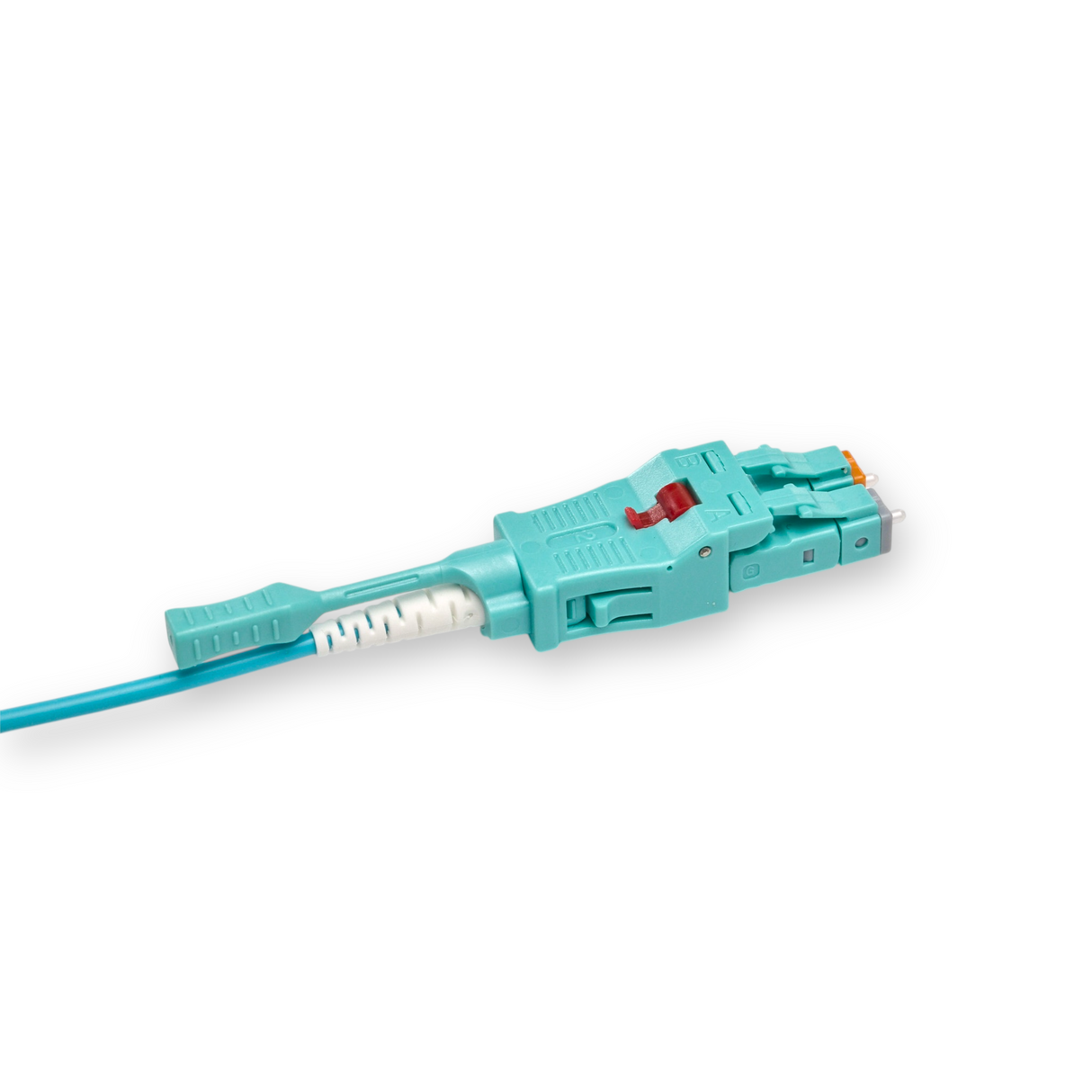 Push-Pull Tab Uniboot Ultra Low Loss 0.1dB OM3 LC/UPC to LC/UPC Fiber Patch Cable | Polarity Switchable | Corning OM3 Fiber | OFNR Jacket | Speedy Model O Push-Pull Tab Uniboot