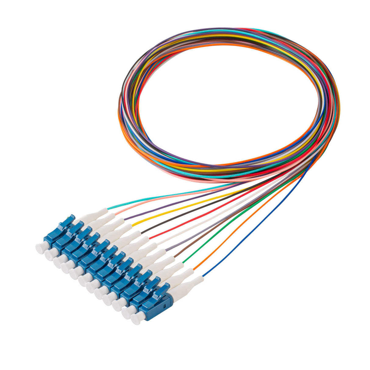 SpeedyFiberTX LC/UPC 12-Fiber 900µm Fiber Optic Pigtail | Corning SMF-28 Ultra Fiber | OS1/OS2 Compatible | Single-mode